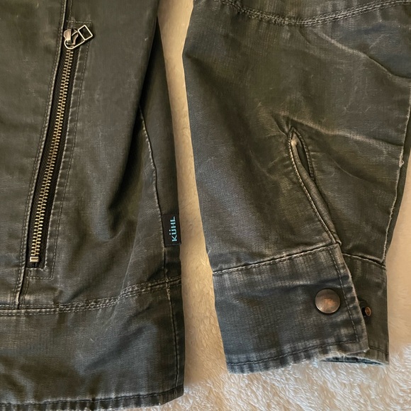 Kuhl Burr Vintage Patina Dye Canvas Jacket Fleece Lined - Mens Large - Picture 3 of 5